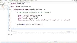 Introduction to Java Programming Tutorial | Primitive Data types and Variables Part 1 (video 3)
