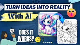 Turn Ideas Into Reality 🤩|| Best AI website you should Try || Convert photo to Coloring Page