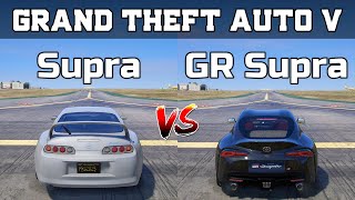 Grand Theft Auto V - Toyota Supra vs Toyota GR Supra - Drag Race