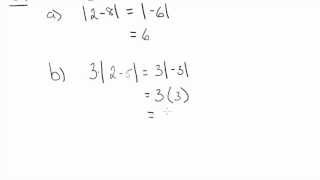 Evaluating Expression with Absolute Values
