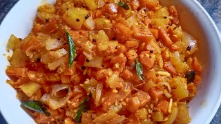 Carrot potato fry | கேரட் உருளைக்கிழங்கு பொரியல் | Spicy Carrot Aloo Fry