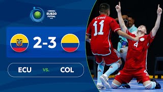 ECUADOR vs. COLOMBIA [2-3] | RESUMEN | CONMEBOL SUB20 FUTSAL 2022