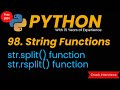 split function in Python | rsplit function | string function