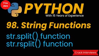 split function in Python | rsplit function | string function