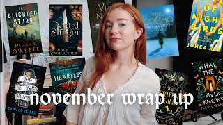 all the books i read and dnfed in november 🦋 booktok rant, metal slinger, blighted stars