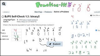 Java Practice-it Introduction to Java Programming | Self-Check 1.3 binary2