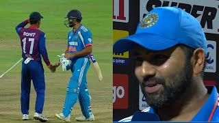 Rohit Sharma did heart winning gesture for Nepal's captain Rohit Paudel after winning match