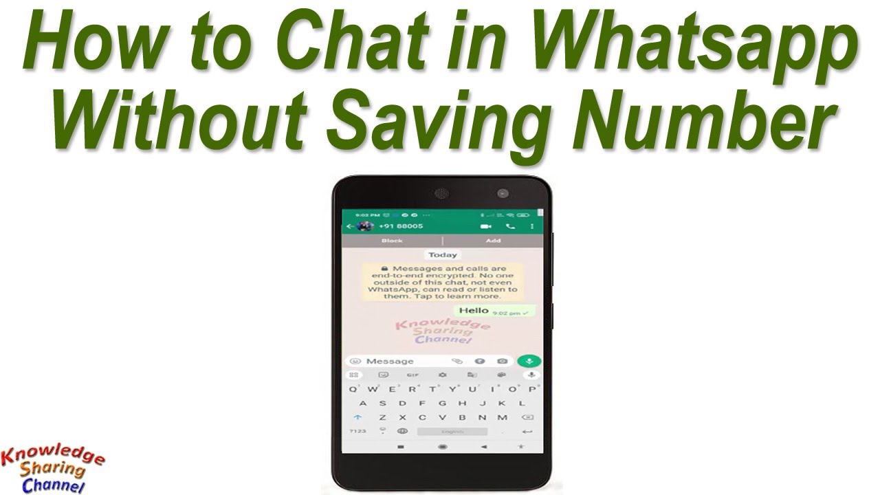 How To Chat In Whatsapp Without Saving Number - YouTube