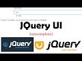JQuery UI : autocomplete Tutorial 1
