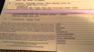 Quick fix common Nissan check engine light code p1421 ECM