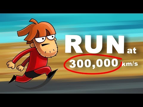 What would happen if a human move at the speed of light?