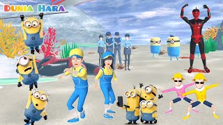 Yuta Ajak MINION Naik Helikopter pergi Renang Diserang Ultraman Raksasa 😱 | Sakura School Simulator