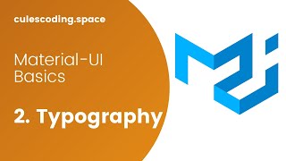 Material-UI Basics Course #2 - Typography #reactjs #nextjs #material