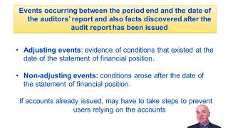 Subsequent events - ACCA Audit and Assurance (AA)