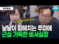 김건희-명태균 낱낱이 파헤치는 추미애, 표정에 근심 가득해지는 비서실장