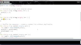 pixel array sort