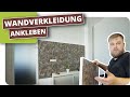 Wandgestaltung im Büro mit Steinoptik-Paneelen