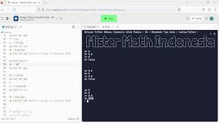 Belajar Python Bahasa Indonesia Untuk Pemula - 04 - Mengubah Tipe Data | Coding Python