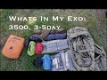 What's In My Exo (part 2): Aiming for 30lb/3day with k2 3500 pack