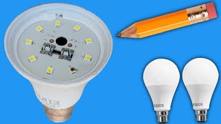 How to Repair LED Bulb With Pencil | How to Fix LED Bulb with Pencil ✏️ Repair LED Bulb at home