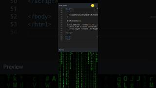 🌐 The Matrix Code Effect in HTML, CSS & JS 💀 #coding #programming #hacker #animation