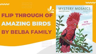 Flip Through of Mystery Mosaics - Amazing Birds by Belba Family (With New Color Palette)