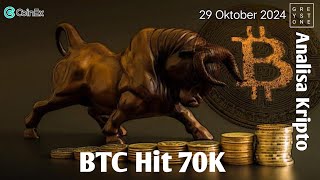 Analisa Pagi - BTC hit 70K, Inflow besar dari ETF, apakah ini awal Bullrun?