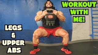 Legs & Upper Abs Workout | Workout With Me @ the Gym #1
