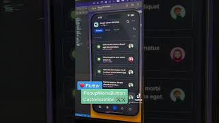#flutter popup menu button customization