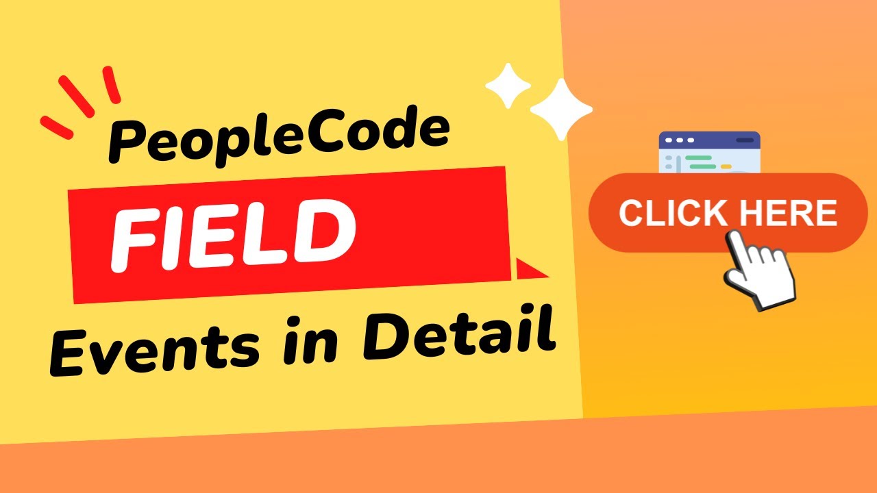 Peoplecode Field Events Demo Hands On Tutorial Youtube