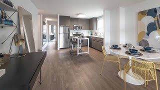 A spacious one-bedroom model in Lakeview East at Wave Lakeview