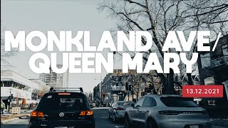 Driving in Montreal: Morning drive from Monkland Ave. to Queen Mary.  [4K-60FPS]