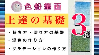 🔰色鉛筆画の基本【基礎から応用までわかりやすく解説】色鉛筆画が上達するためのテクニック３選