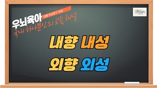 조기교육 실태 - 내향 내성 외향 외성 차이점!!