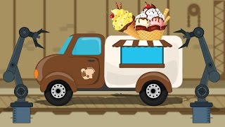 Ice Cream Van | Car Garage | Street Vehicle | Car Cartoon for Kids & Babies
