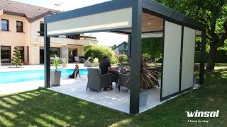 Pergola bioclimatique SO! de Winsol - Pool house à lames orientables