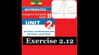 Mathematics Grade 11 Unit 2 Exercise 2.12@Girma21​