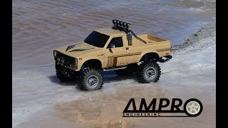 e102: Tamiya Toyota Hilux High Lift Goes Exploring...and does not get stuck on pebbles!