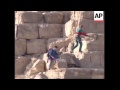 EGYPT: MOUNTAINEERS CLIMB PYRAMIDS