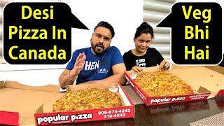 Desi Food In Brampton Canada | Desi Pizza | Mini Punjab Of Canada | Curly Tales |Canada Couple Vlogs