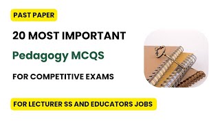 Pedagogy MCQS - FDE EST Solved Paper - Pedagogy Quiz - Most Important Questions -EST Biography