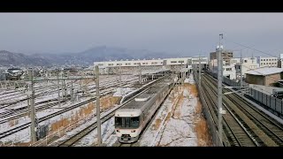 篠ノ井駅12:09発「JR篠ノ井線383系 特急ワイドビューしなの12号 名古屋行き」\u0026 篠ノ井駅12:10通過「北陸新幹線W7系W6編成はくたか559号 金沢行き」