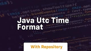 java utc time format