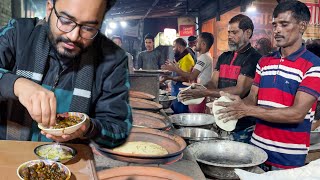 Eating Dinner(Kalai Roti With Eggplant Bharta, Bot Bhuna \u0026 Duck Curry) With Friends at Kalai Bari