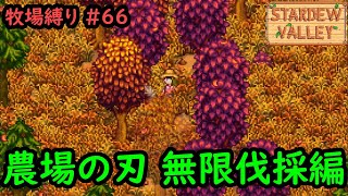 【Stardew Valley】今日の牧場縛り #66 農場の刃 無限伐採編【1年目秋10日目】