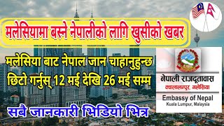 मलेसियामा बस्ने नेपालीलाई खुसीको खबर ।। नेपाल जान चाहानुहुन्छ छिटो भिडियो हेर्नुस् ।। Online Gyani