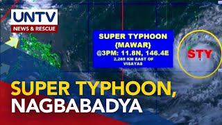 Super typhoon ‘Mawar’, inaasahang papasok sa PAR ngayong linggo; hahatakin ang Habagat – PAGASA