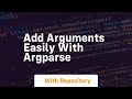 Add arguments easily with argparse