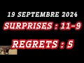 PMU QUINTÉ+ JEUDI 19 SEPTEMBRE 2024 À VINCENNES RÉUNION 1 COURSE 1 DU JOUR