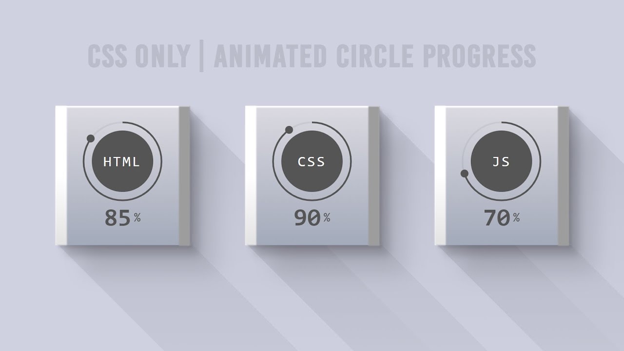 Animated Circular Progress Bar Using Html Css Only Youtube